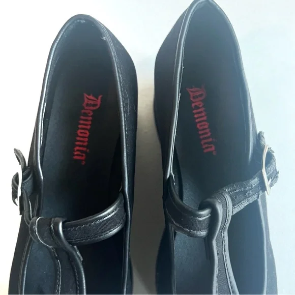 Demonia | T Strap Platform Shoes - Picture 3 of 7